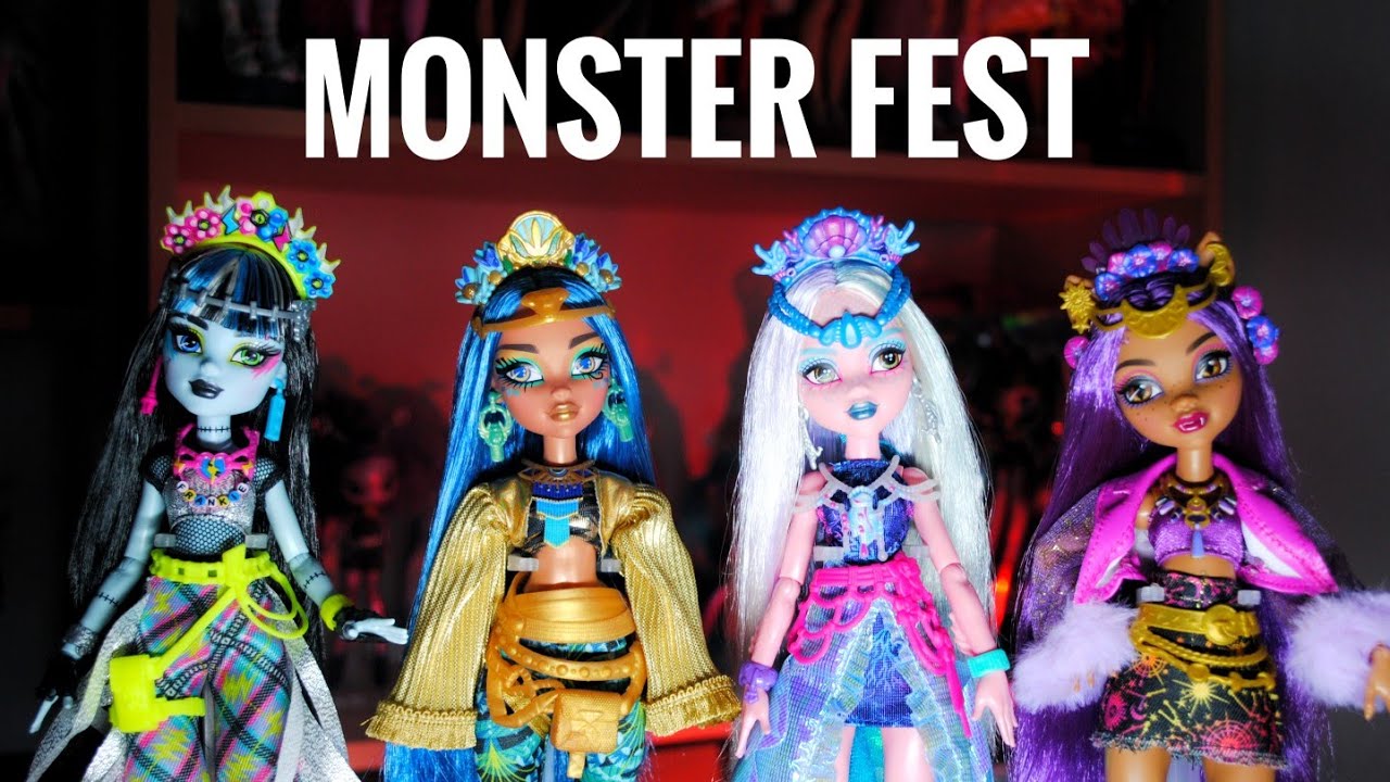 Обзор кукол из коллекции Monster Fest | Френки| Клодин| Лагуна| Клео| Monster High
