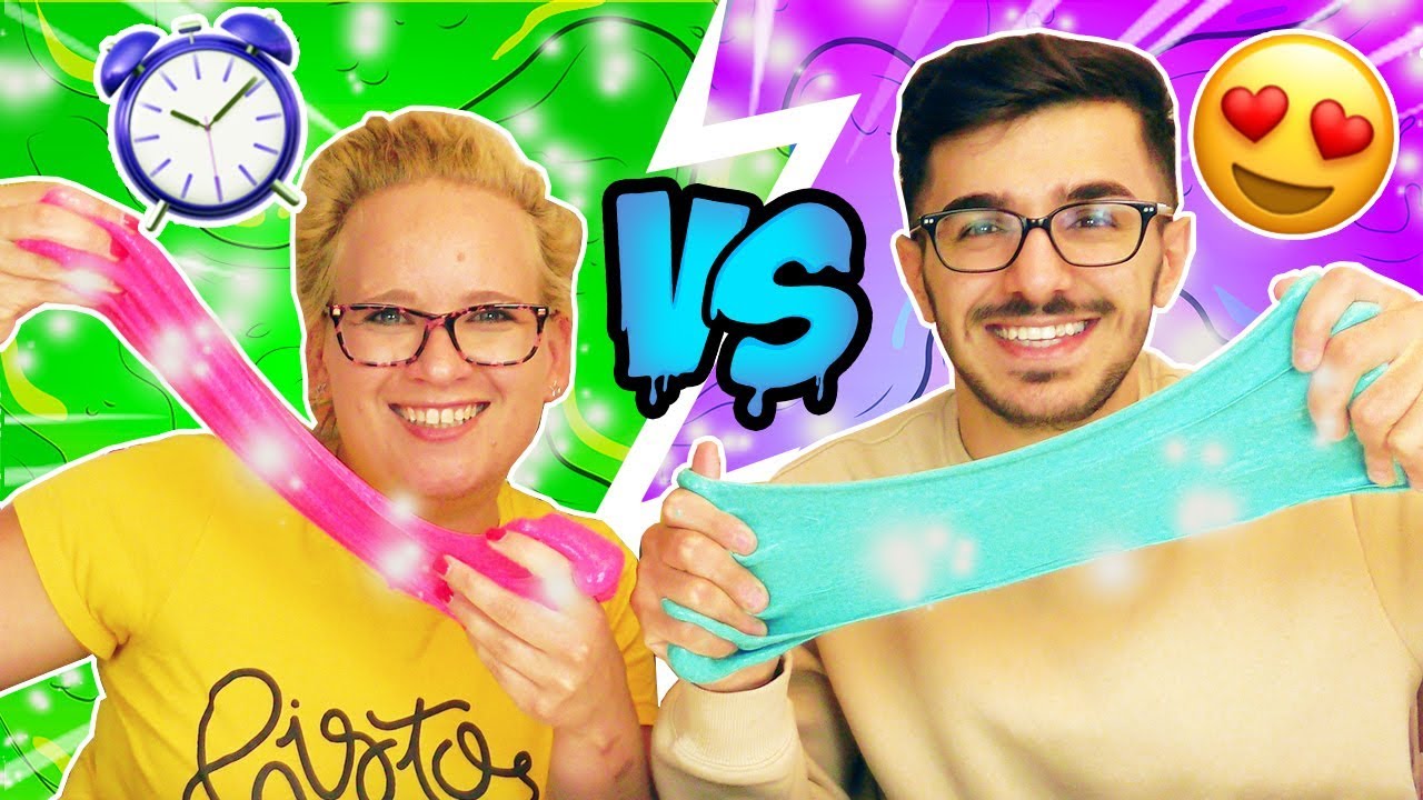 30sec Slime Challenge | Eva vs Claudio | Wer macht den BESTEN Slime?! | DIY Challenge Schleim
