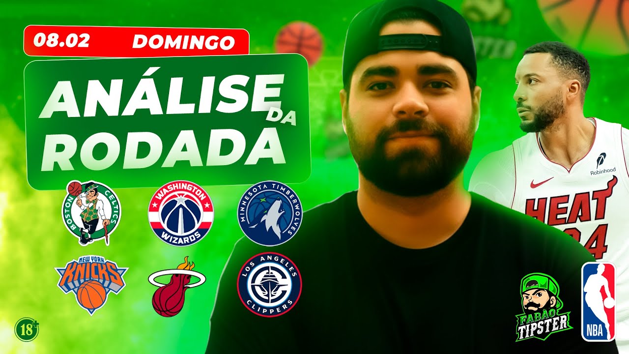 MELHORES PALPITES DA NBA PARA HOJE (DOMINGO) - 08 02 2026