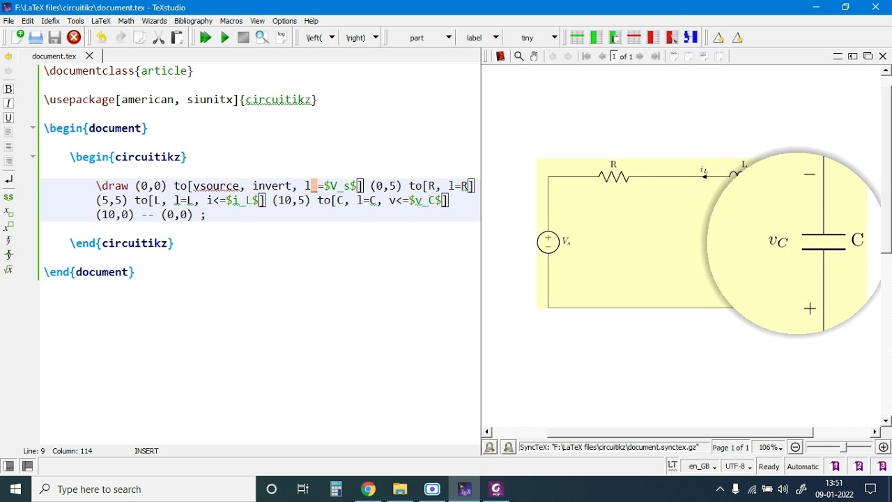 LaTeX CircuiTikZ: Drawing high resolution circuit diagram in LaTeX