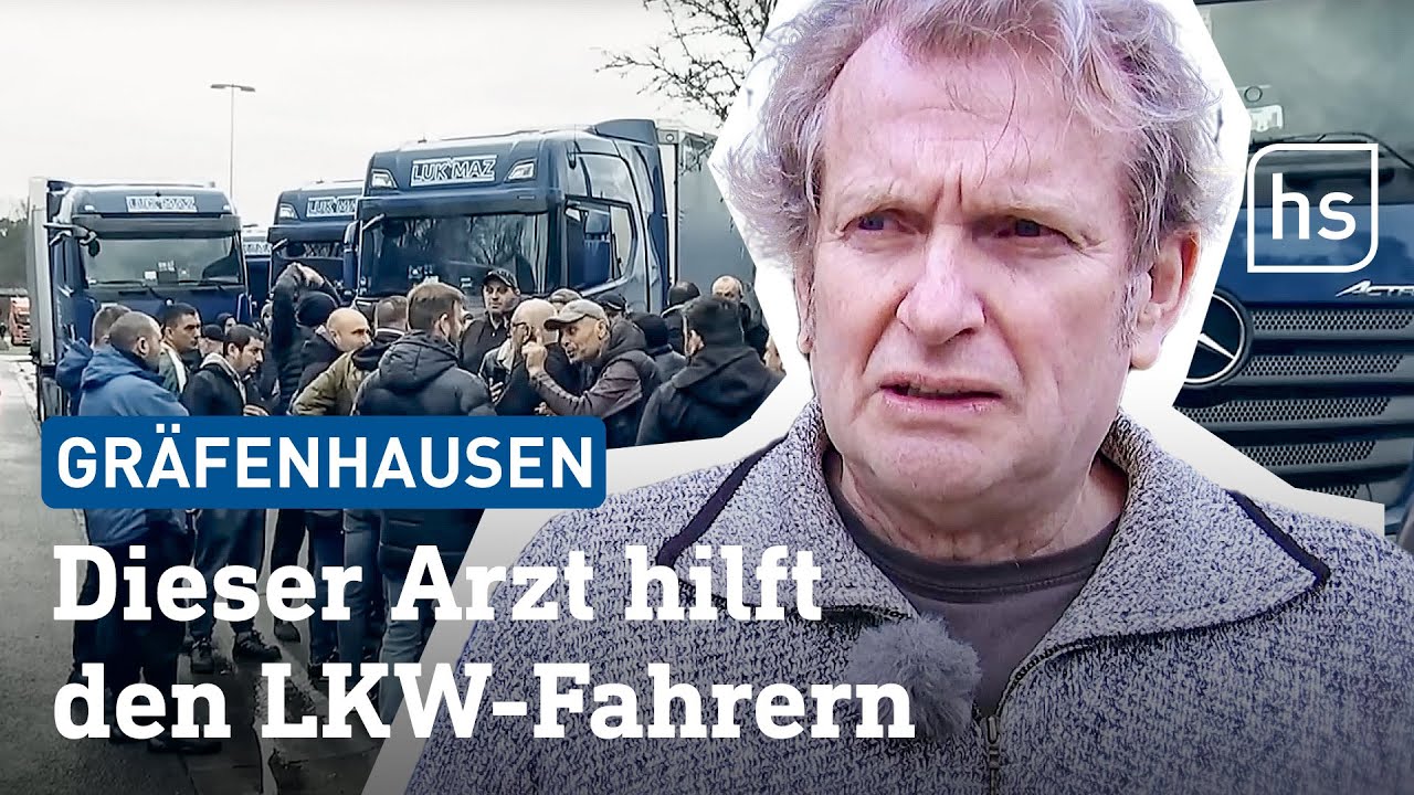 LKW-Streik Gräfenhausen: Es fehlen Medikamente! | hessenschau