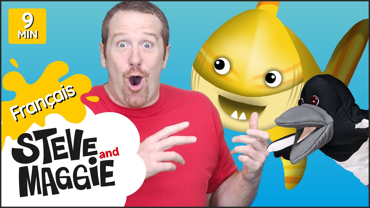 La chanson du bébé requin ET PLUS pour enfants avec Steve and Maggie Français