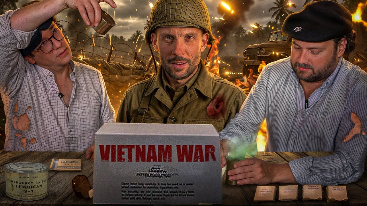 On go&ucirc;te des rations Militaire de la WW2 et du Vietnam avec Gueuleton !