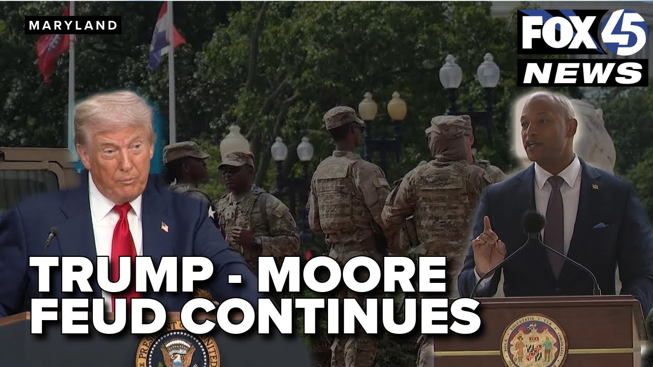Trump takes aim at Key Bridge funding as feud with Moore continues