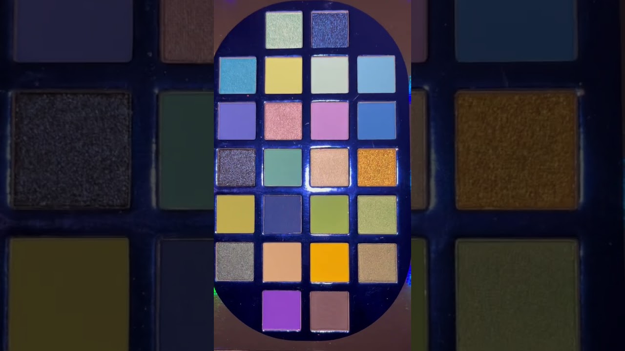 Swatching the XX Revolution x The Matrix palette- the blue side.