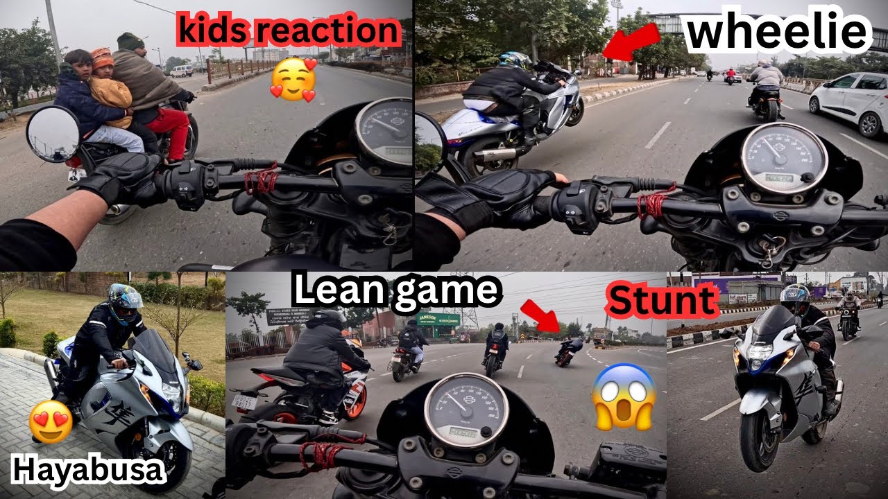 Kids Reaction 😍 | Hayabusa Wheelie & Lean Game Stunt 😱| mr shatriye vlogs 