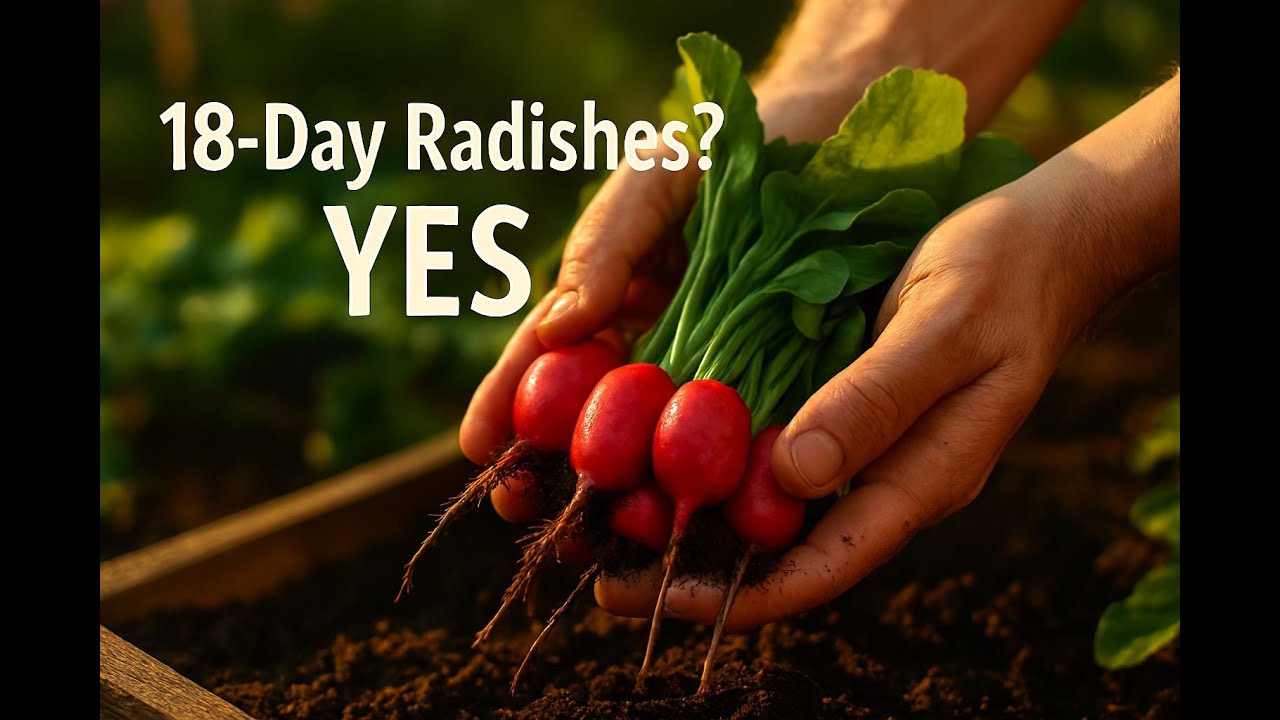 How to Grow Radishes in 18 Days! 🚀 (Fastest Harvest Ever)