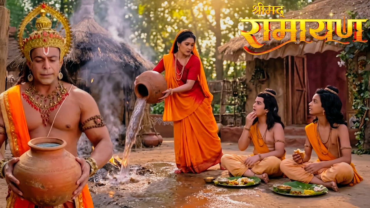 हनुमान और सीता ने बचाई लव-कुश की जान, बुझाई भीषण आग || Shrimad Ramayan | Full Episode ||