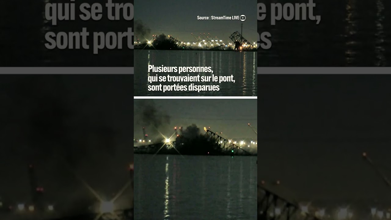 Un pont s'effondre &agrave; Baltimore #shorts #rtbf