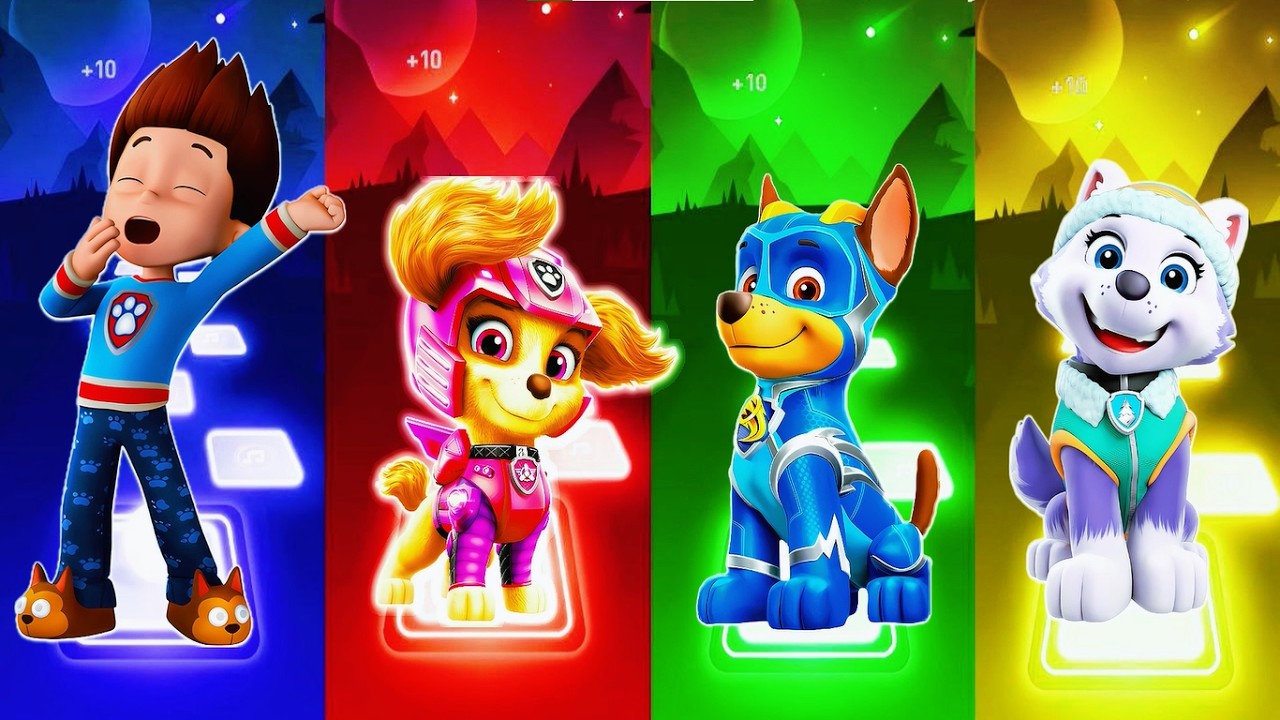 Marshall VS Paw Patrol VS Ryder VS Rubble - Tiles Hop EDM Rush8