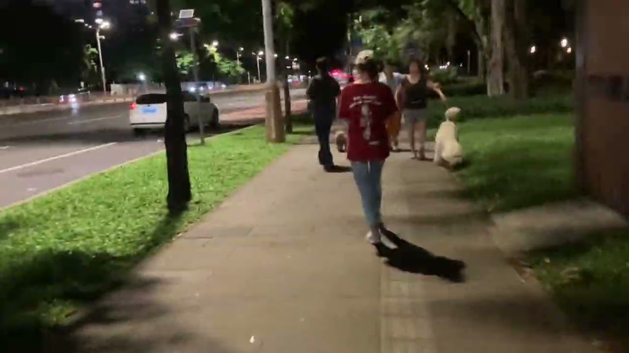 Shenzhen, walking around on the Qiaoxiang road at night