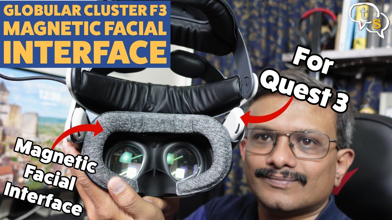 Globular Cluster F3 Magnetic Facial Interface and Controller Grips for Quest 3