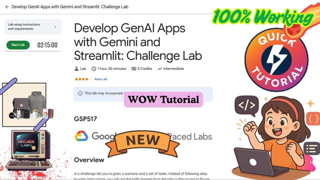Разработка приложений GenAI с Gemini и Streamlit: Challenge Lab | ОКТЯБРЬ 2025 | #GSP517 #qwiklab...