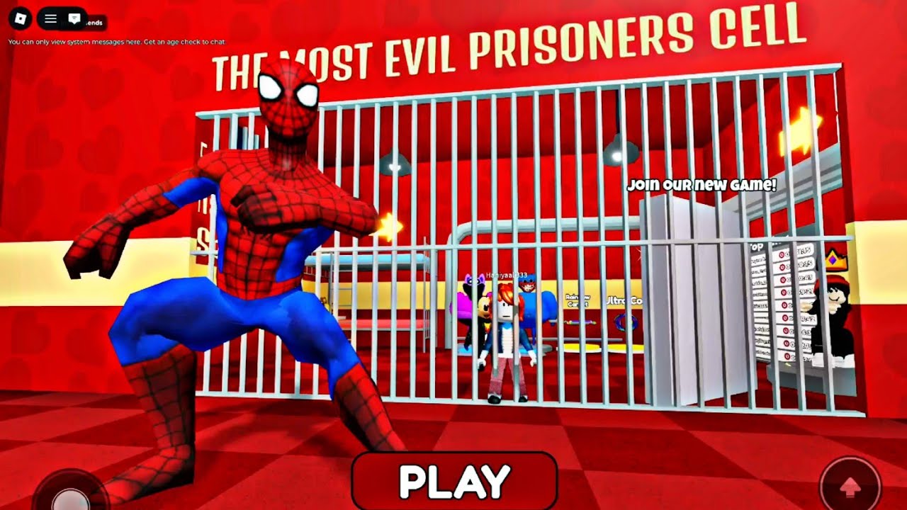 Spiderman's Prison Run (obby) Game, Roblox Game, Barry prison Run Game, Papa pizza Game, Stumble 