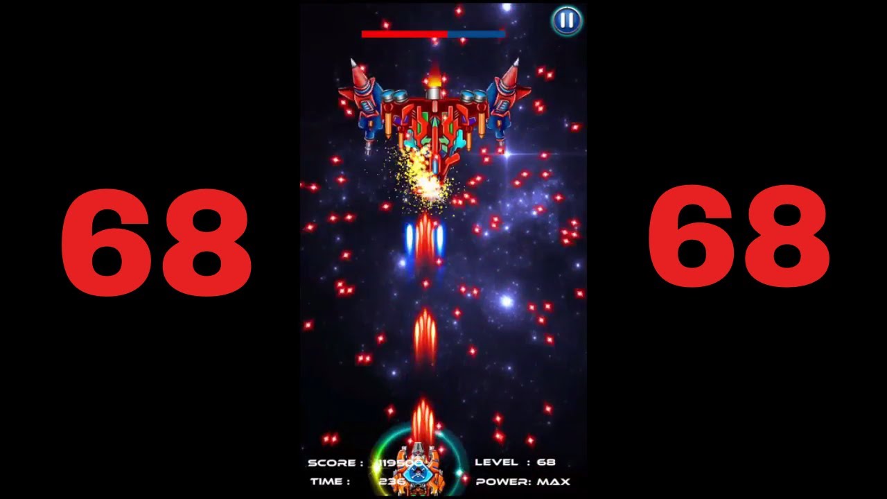Tutorial Galaxy Attack Alien Shooter Level 68 / no hack (Boss 17 Blaberidae)