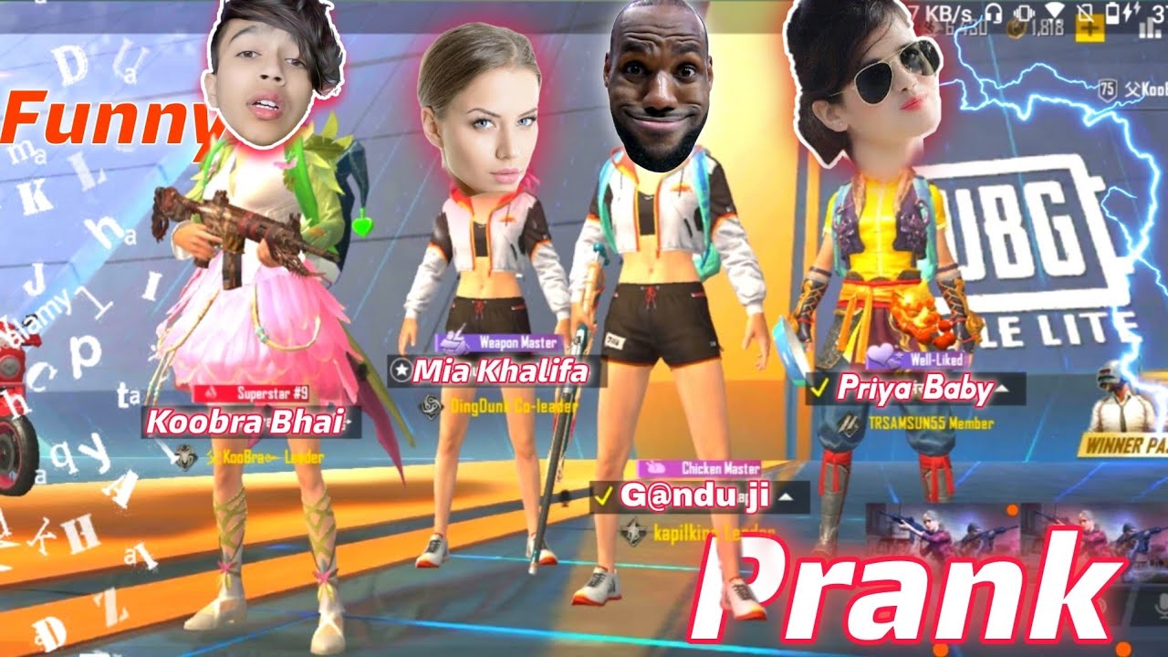 A Girl Gamer Call Me Noob in pubg Lite funny Prank | Funny Noob Prank With Girls | Koobra Bhai Prank