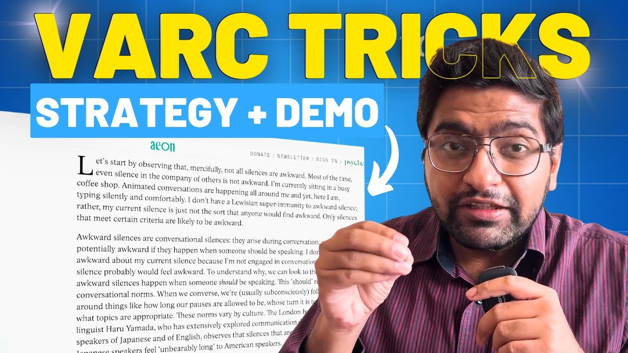 VARC Strategy for 99%ile that actually works...Demonstrated