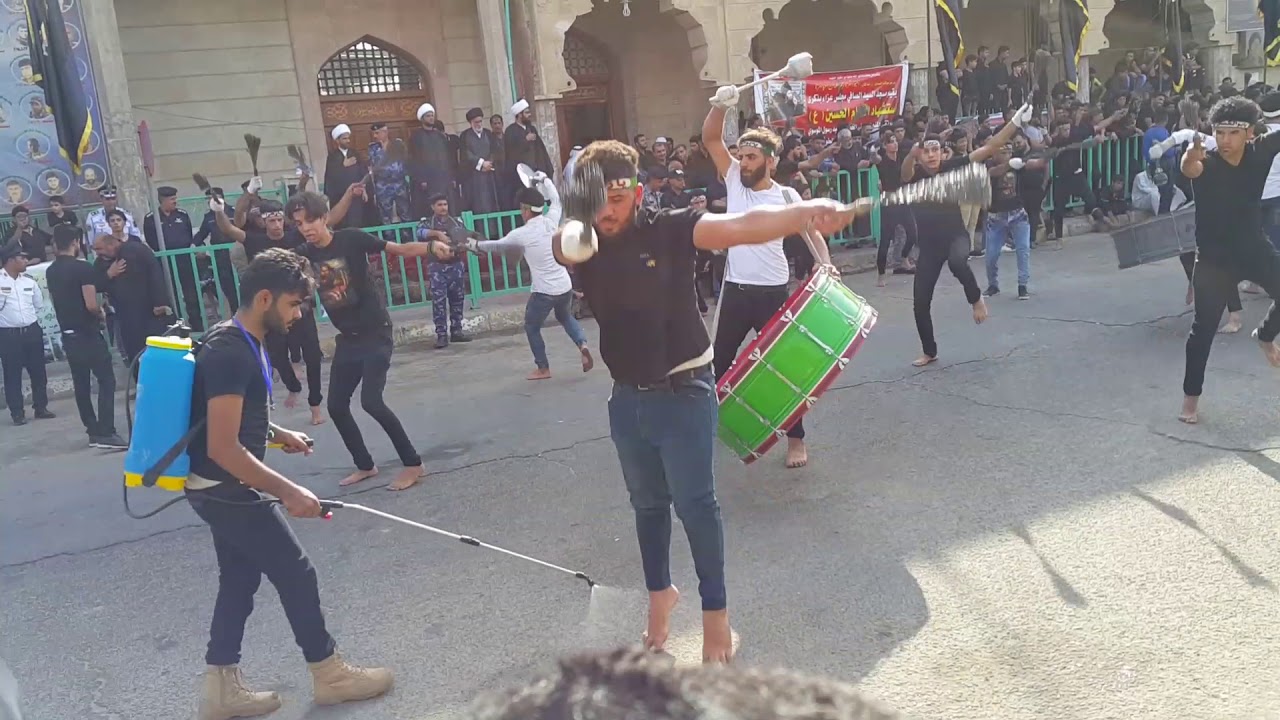 موكب غريب الطف للطلبة يوم سابع محرم 1439 في ابو الخصيب بس اسمع الصوت يجنن