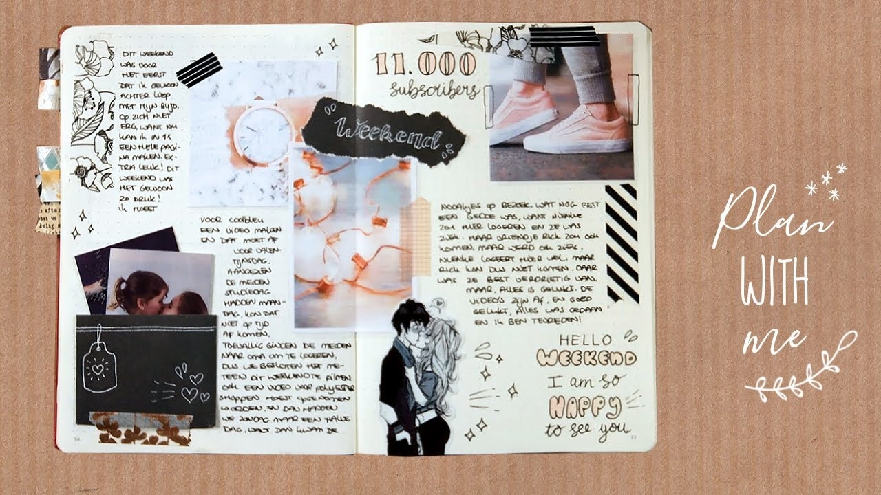 Weekend Spread inspiratie Plan with me - Bullet Journal Nederlands | CreaChick