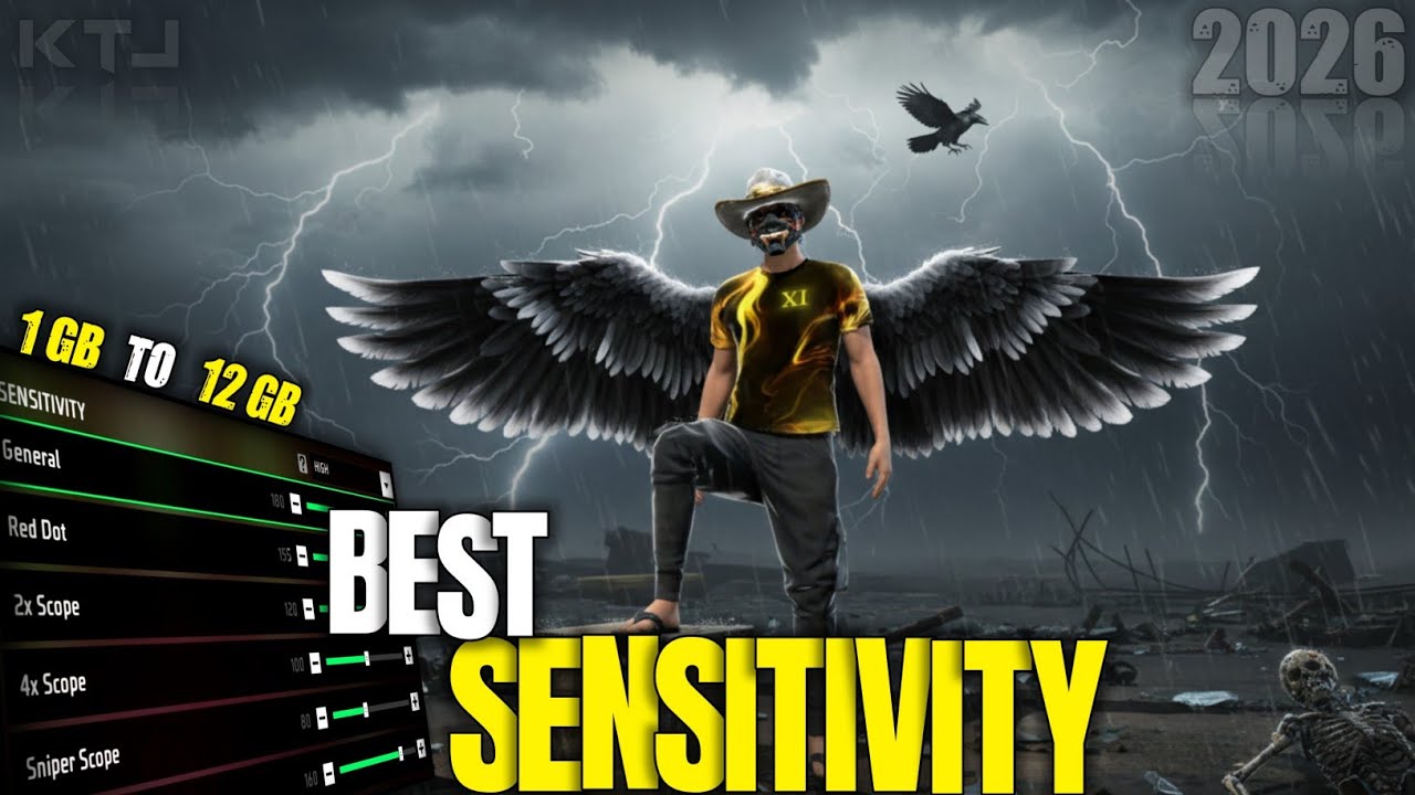 BEST SENSITIVITY 2026 (AIM RECOIL 100% SOLVED||  SECRET 200 SENSITIVITY FOR ALL DIVICE☠️⚙️