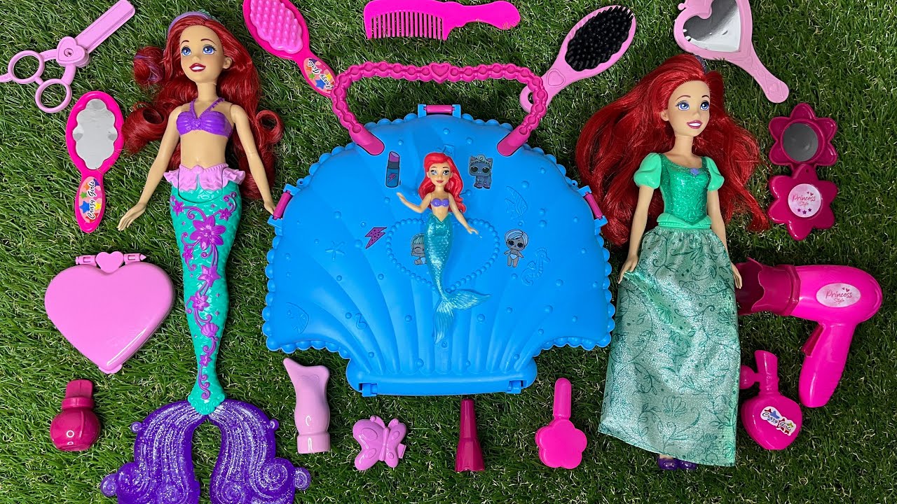 Disney Doll Collection | Frozen Elsa and Anna, Belle, Ariel | Unboxing Disney Mattel playset