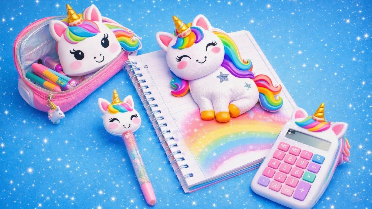 DIY Perlengkapan Sekolah Unicorn & Pelangi yang Super Lucu! 🌈🦄🎒
