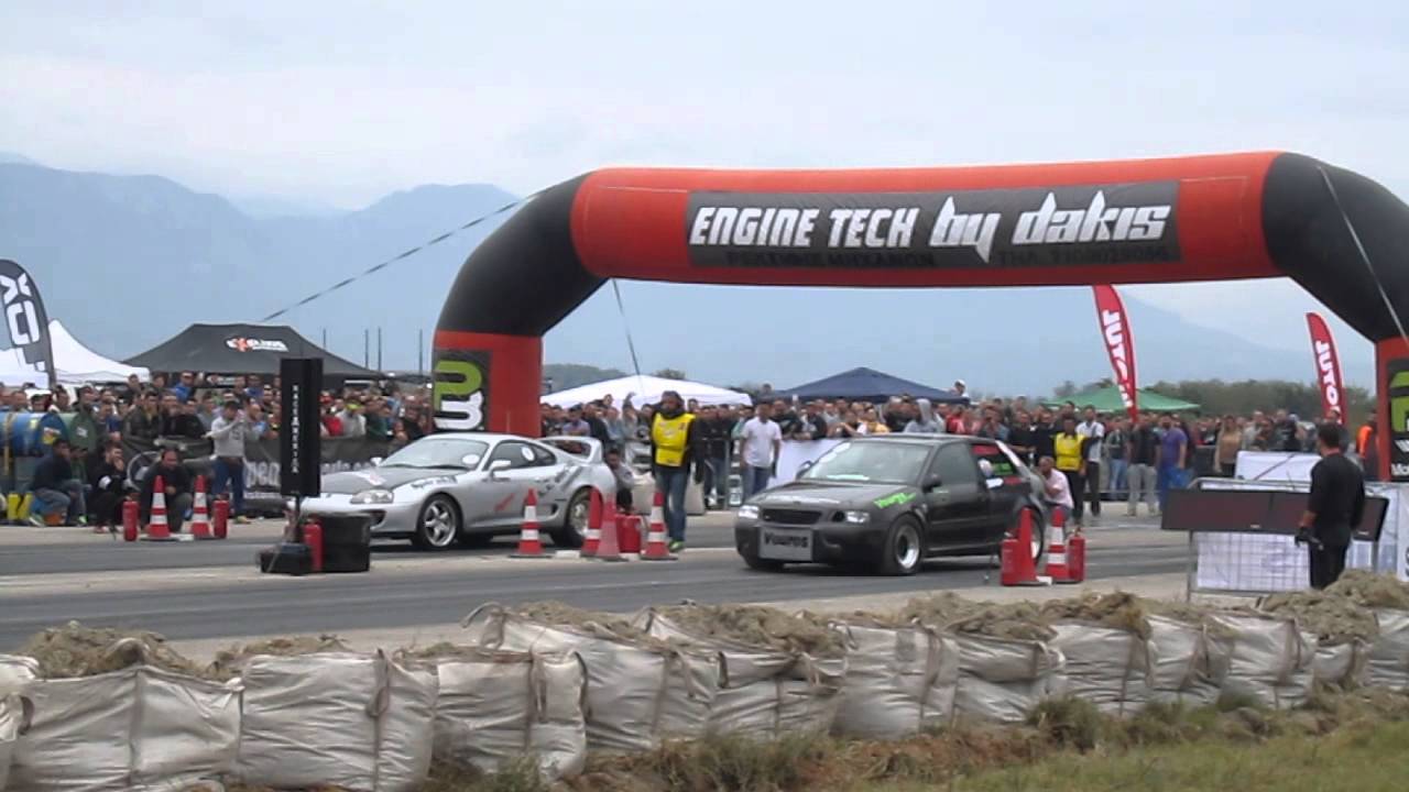 S3 Vouros vs Supra Hatzikouvas - Drag Battle Thiva Greece - 05/10/2014