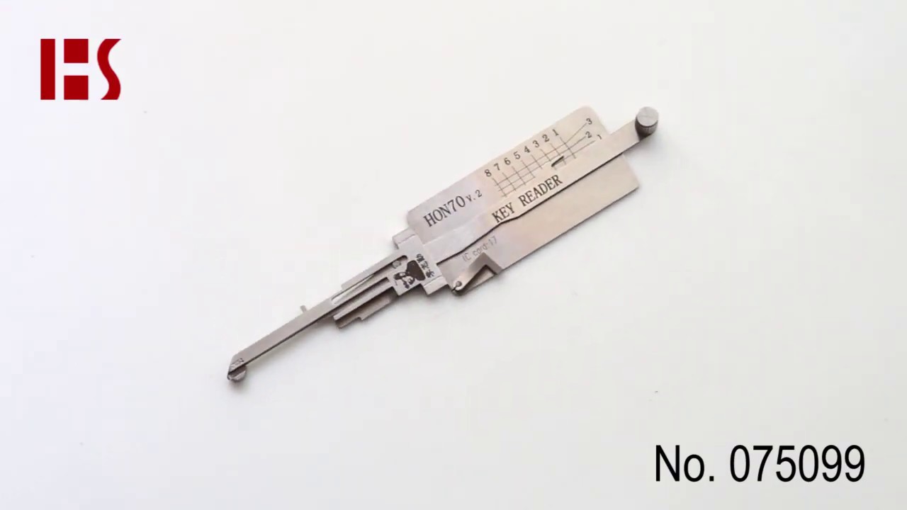 Honda Lishi Pick HON70 2in1 Tool Motorcycle Lock Key Decoder