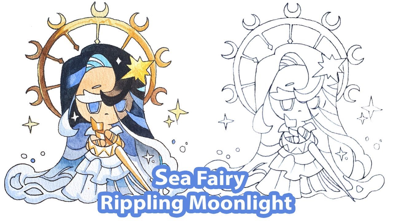How to draw Sea Fairy Rippling Moonlight | Cookie Run Kingdom