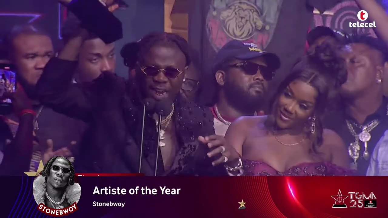 Stonebwoy, the newly crowned King: Artist of the year! 25thTGMA