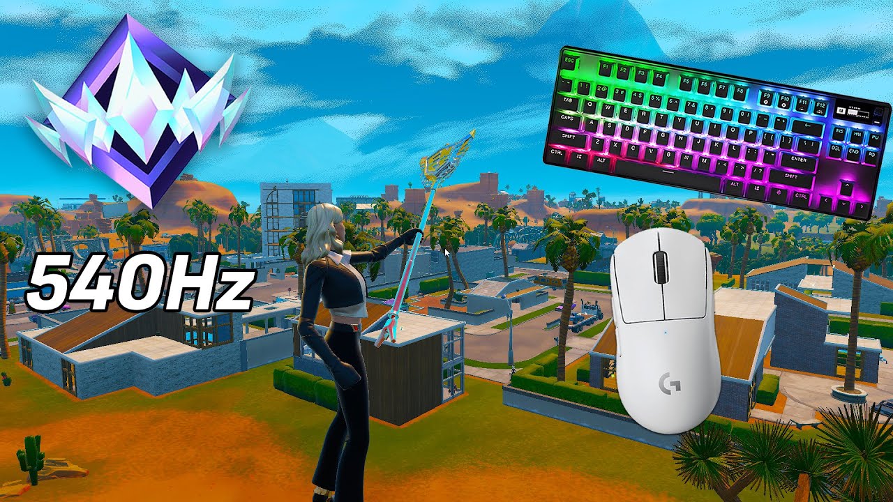 Steelseries Apex Pro ASMR Chill🤩Fortnite Ranked Reload Satisfying Keyboard 360 FPS Smooth 4K