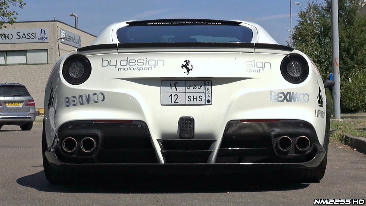 Ferrari F12 Berlinetta with Novitec Rosso Exhaust Sound - Start Up & Revs