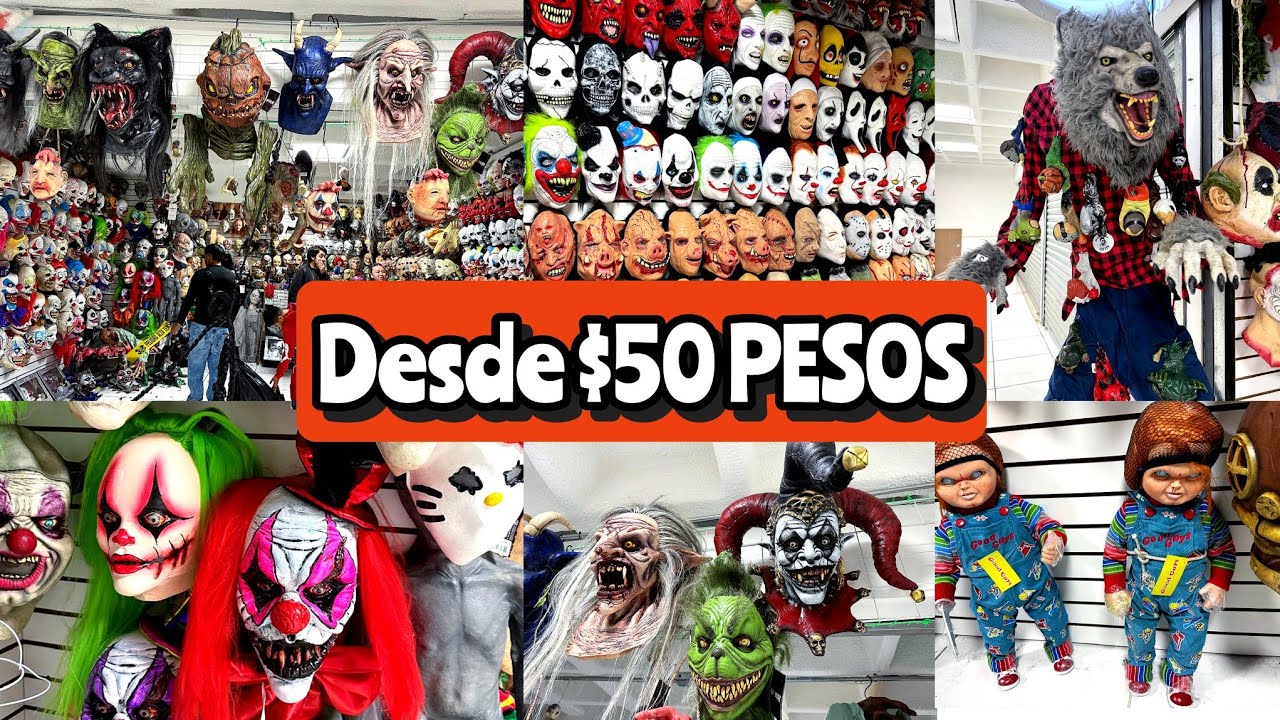 DESDE $50 PESOS 💀Increíbles MÁSCARAS PARA Halloween 🎃  IZAZAGA 29 | Chuky, Animatronix