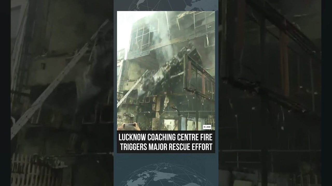 Fire at Lucknow Coaching Centre Prompts Emergency Response and Evacuation | #shorts