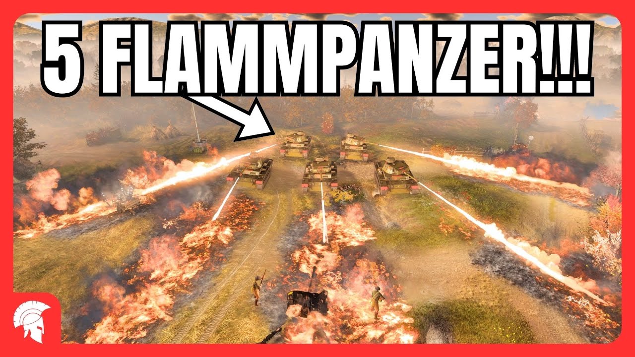 OMG!!! 5 x Flammpanzer!!!!!!!!!!! - Company of Heroes 3 - British Forces Gameplay - 4vs4 Multiplayer