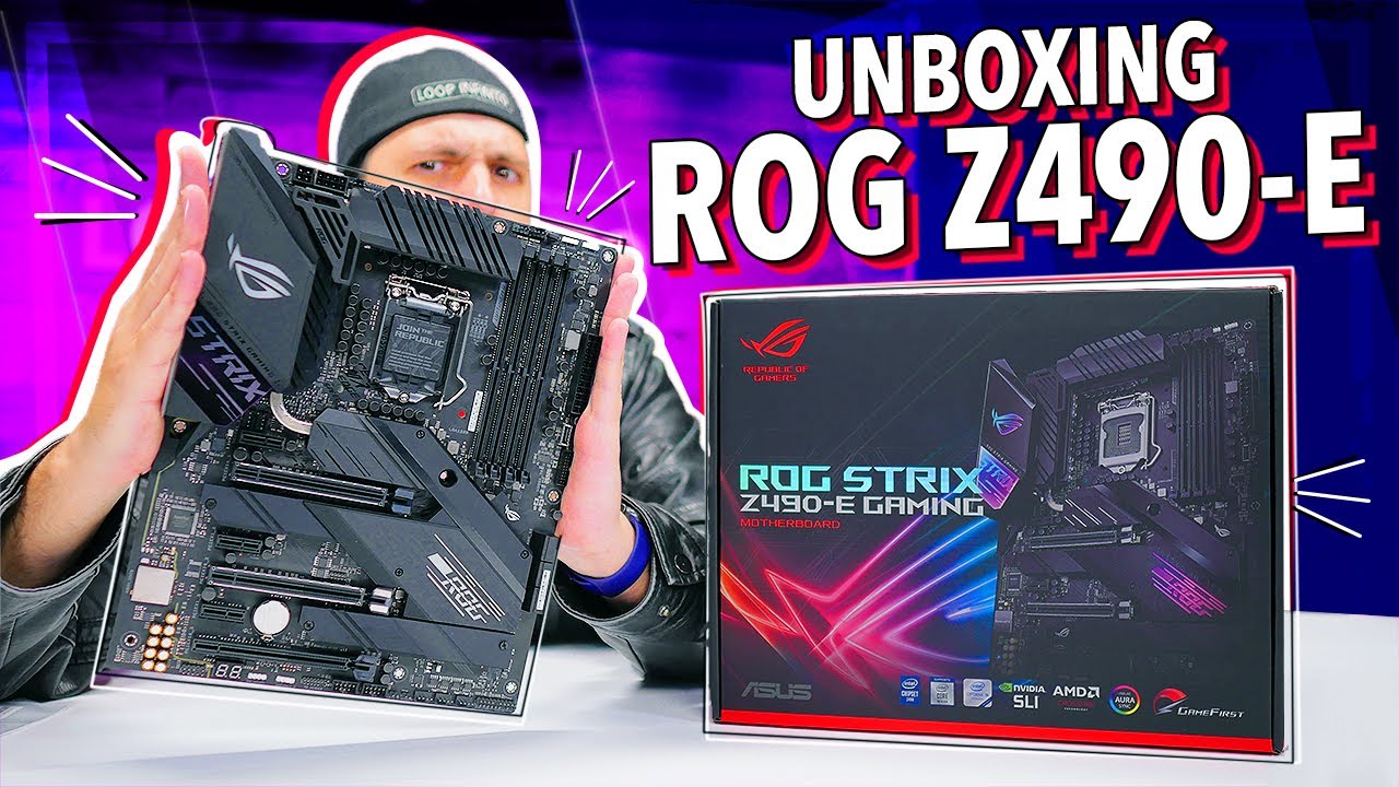 ROG STRIX Z490-E! - NOSSO PRIMEIRO UNBOXING DE UMA PLACA MÃE!