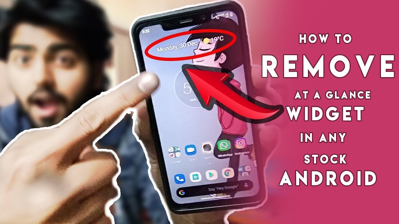 REMOVE AT A GLANCE WIDGET IN ANY STOCK ANDROID PHONE | SIMPLE TRICK 😱🔥