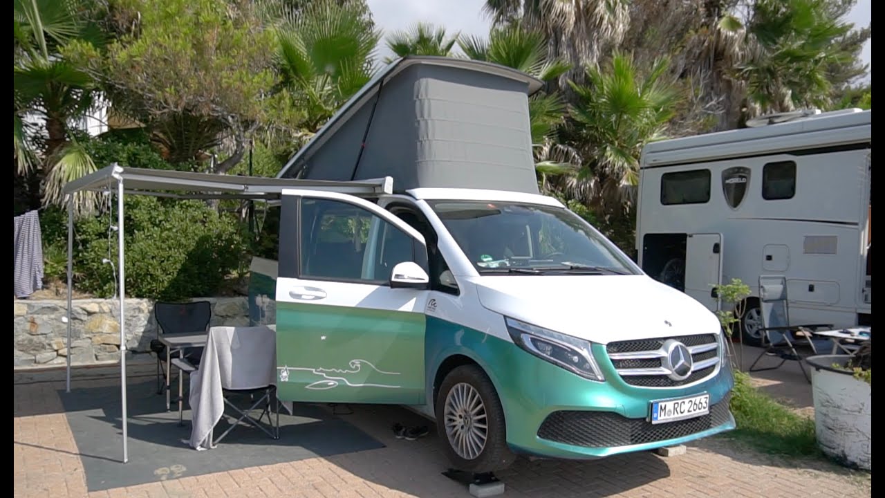 Wohnmobil Mercedes Benz Marco Polo 4Matic Allrad 4x4  Camping Test Roomtour 2020 San Remo Italy
