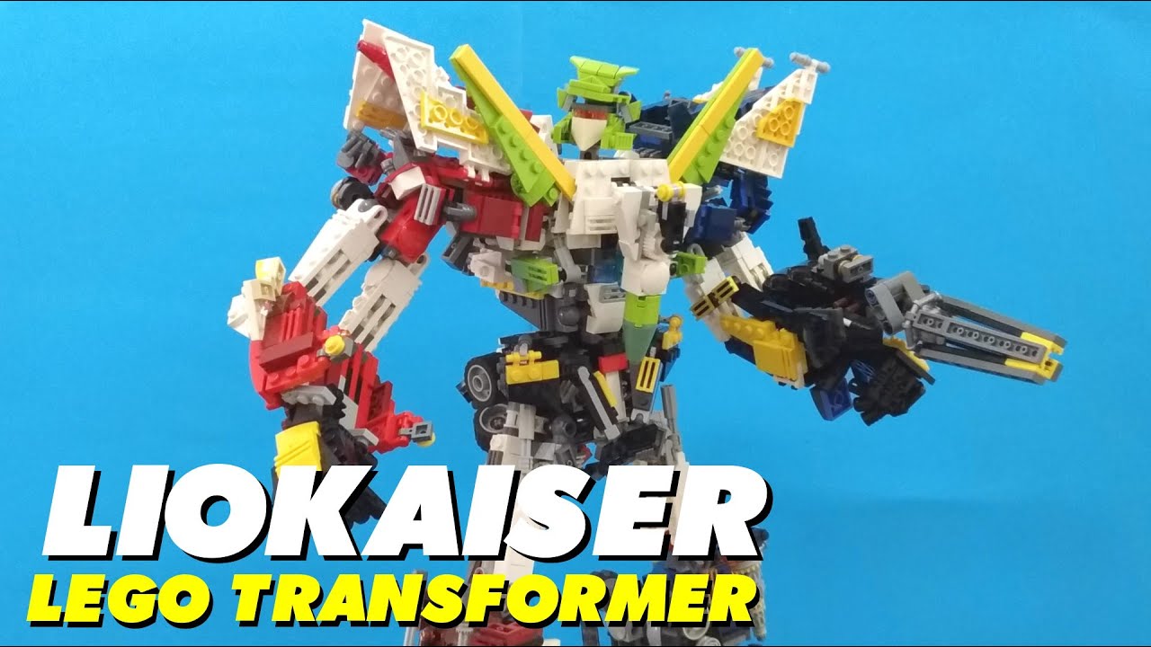 Transformer Liokaiser using LEGO,  Part 8:  Final Combined super robot mode