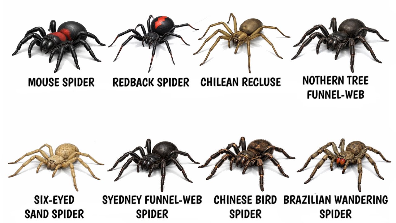 Most VENOMOUS SPIDERS on Earth Explained