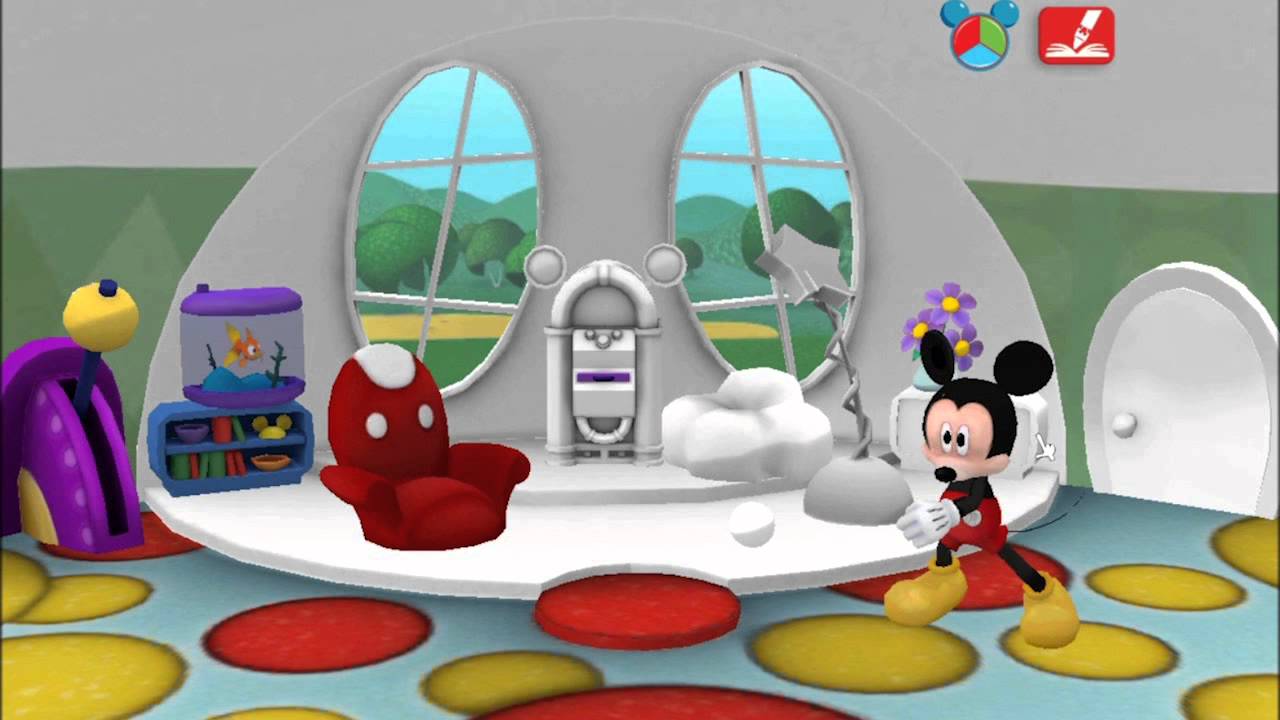 Mickey Mouse Clubhouse Color Paint & Play Children & Kids Room Funny Cartoon Game