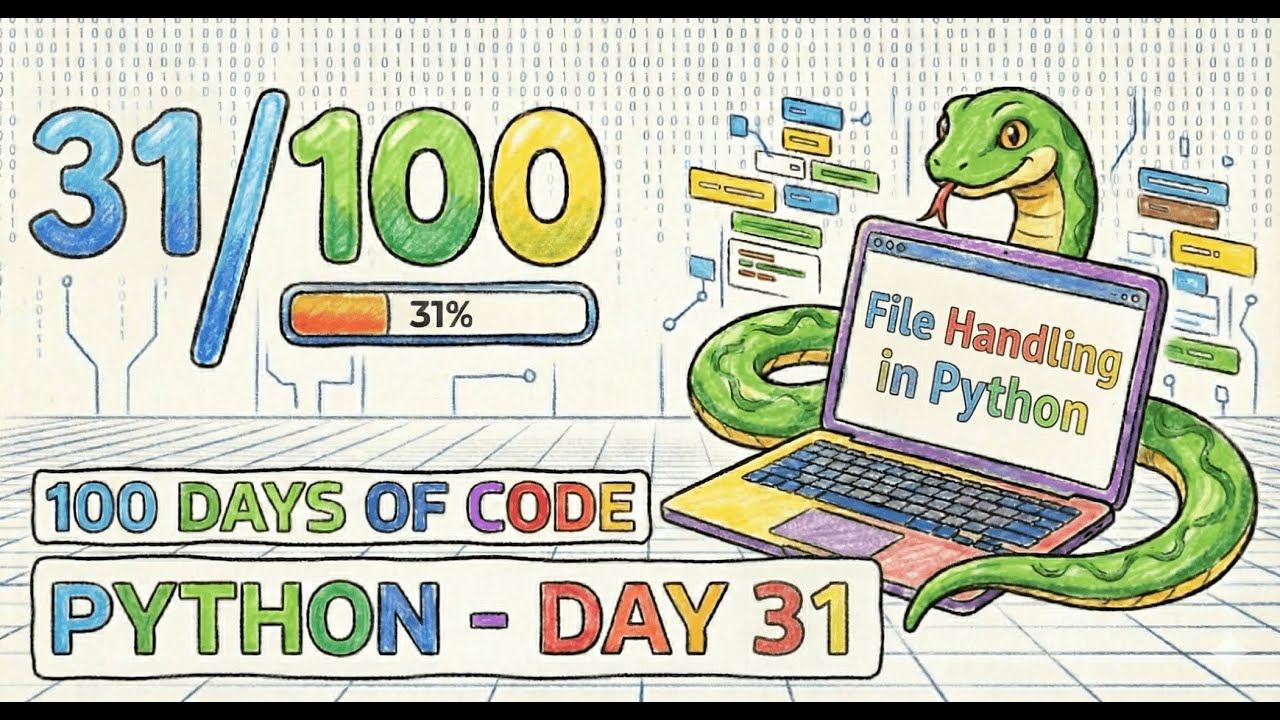100 Days of Python – Day 31: File Handling in Python (Read, Write, Append, Create)