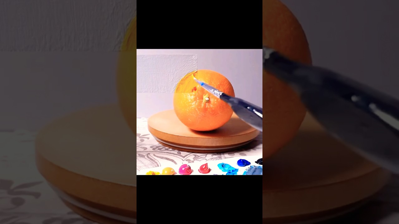Orange🍊/Orange Art #art #painting #shorts #matchingcolors #drawing