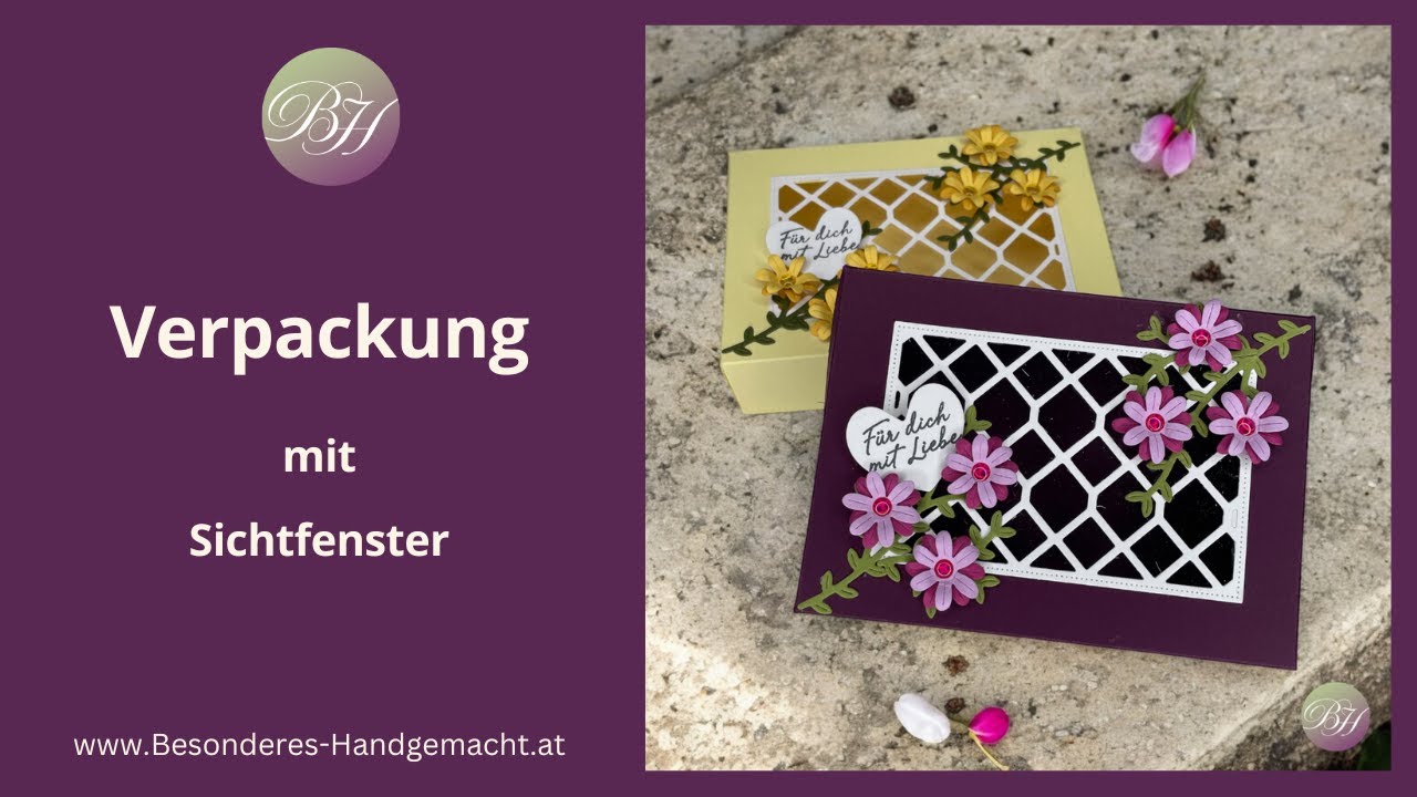 Verpackung mit Sichtfenster / kunstvoll kombiniert / Schritt für Schritt Anleitung /  Stampin’ Up!®