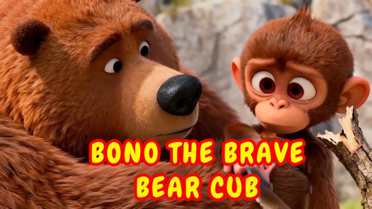 Bono the Brave Bear Cub 🐻✨ | Jungle-to-Mountain Adventure | Kids Moral Story