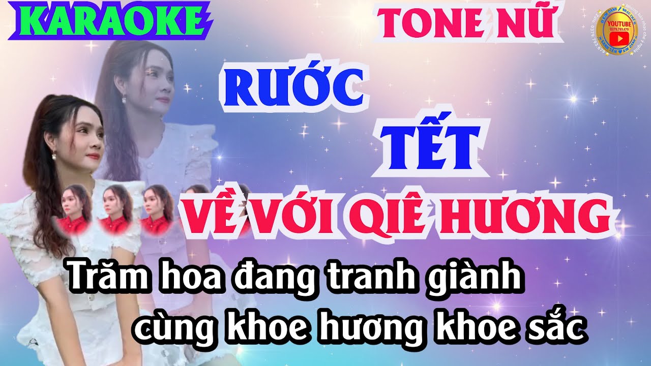 KARAOKE Tone Nữ. Rước Tết Về Với Quê Hương. Rước Tình Về Với Quê Hương