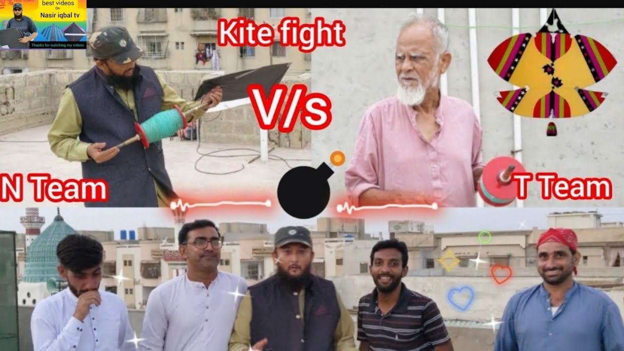 kite fight Nasir Team vs Tehmoor Team || kite cutting || kite flying💖
