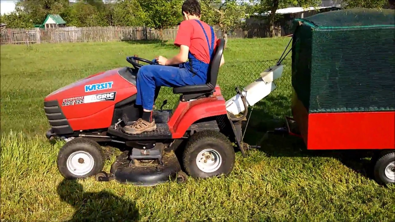 zahradní traktor s vozíkem