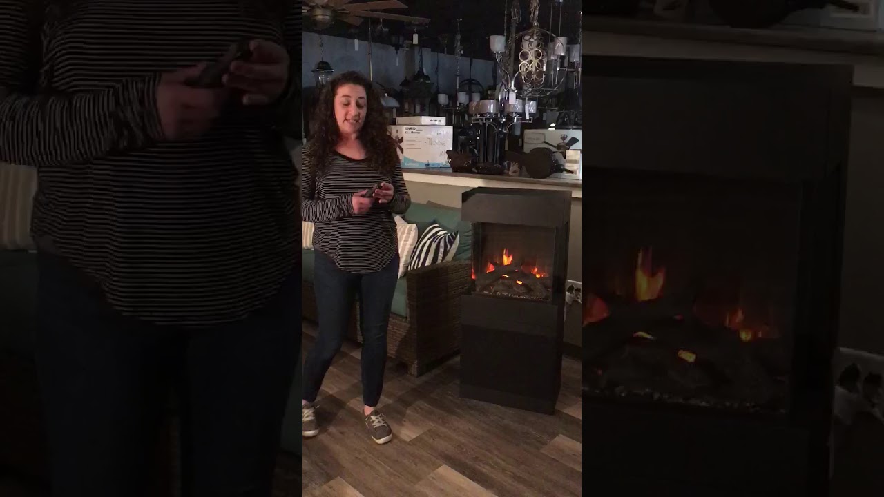 Cube from Amantii Electric Fireplace with Bluetooth Speaker for Music