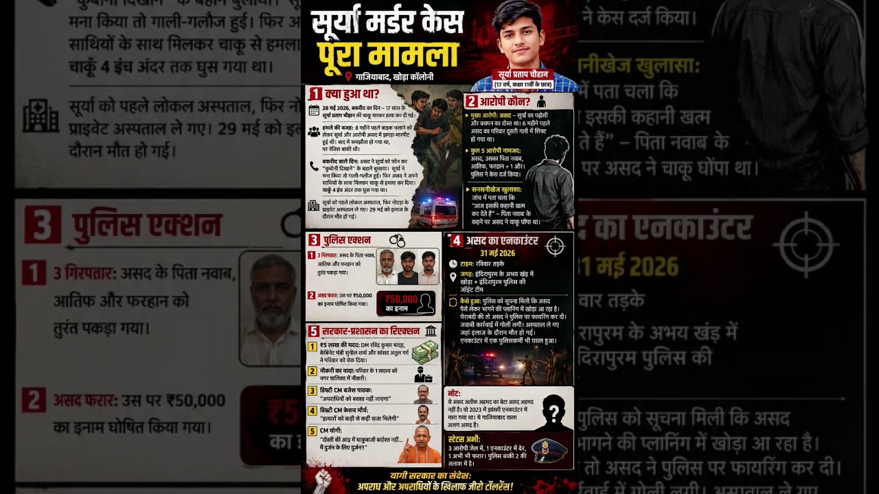 #SuryaMurderCase#GhaziabadCase#KhodaColony#JusticeForSurya#CrimeNewsIndia#BreakingNews#UPPolice#Law